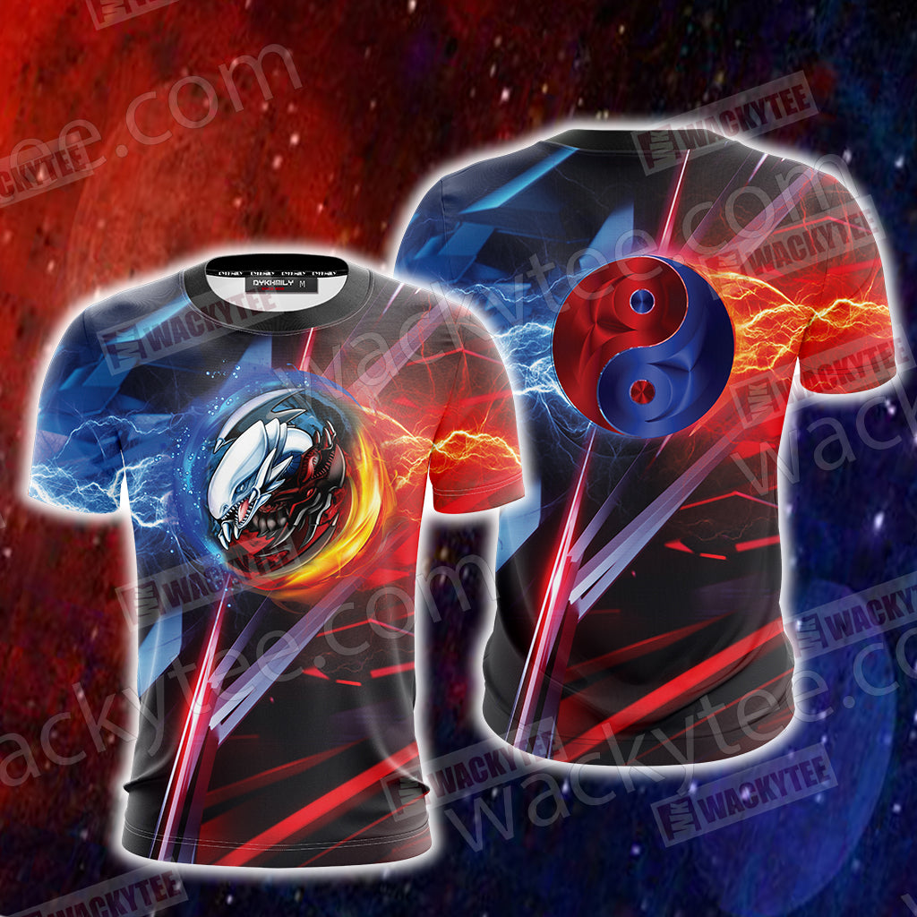 Yu Gi Oh! Blue-Eyes And Red-Eyes Dragon Unisex 3D T-shirt