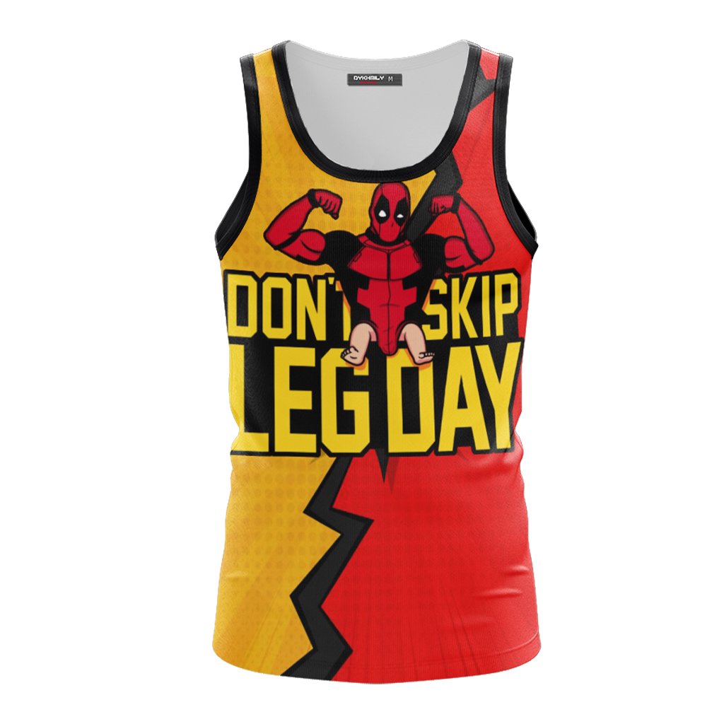 Deadpool - Gym Don't Skip Leg Day Unisex 3D Tank Top