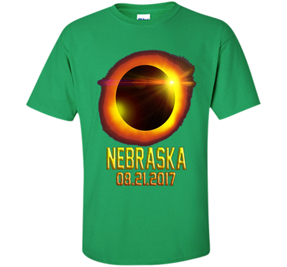 Nebraska Total Solar Eclipse 2017 T-shirt Irish Green
