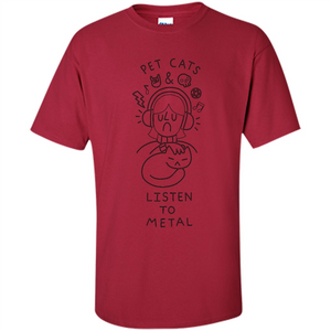 Love Cat T-shirt Listen To Metal