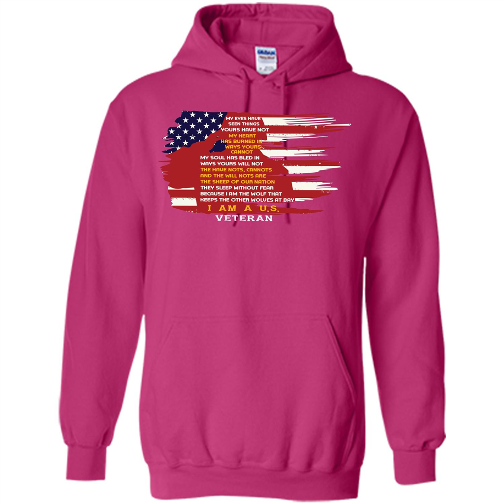 Military T-shirt My Eyes Have Seen Things Yours Have Not Heliconia