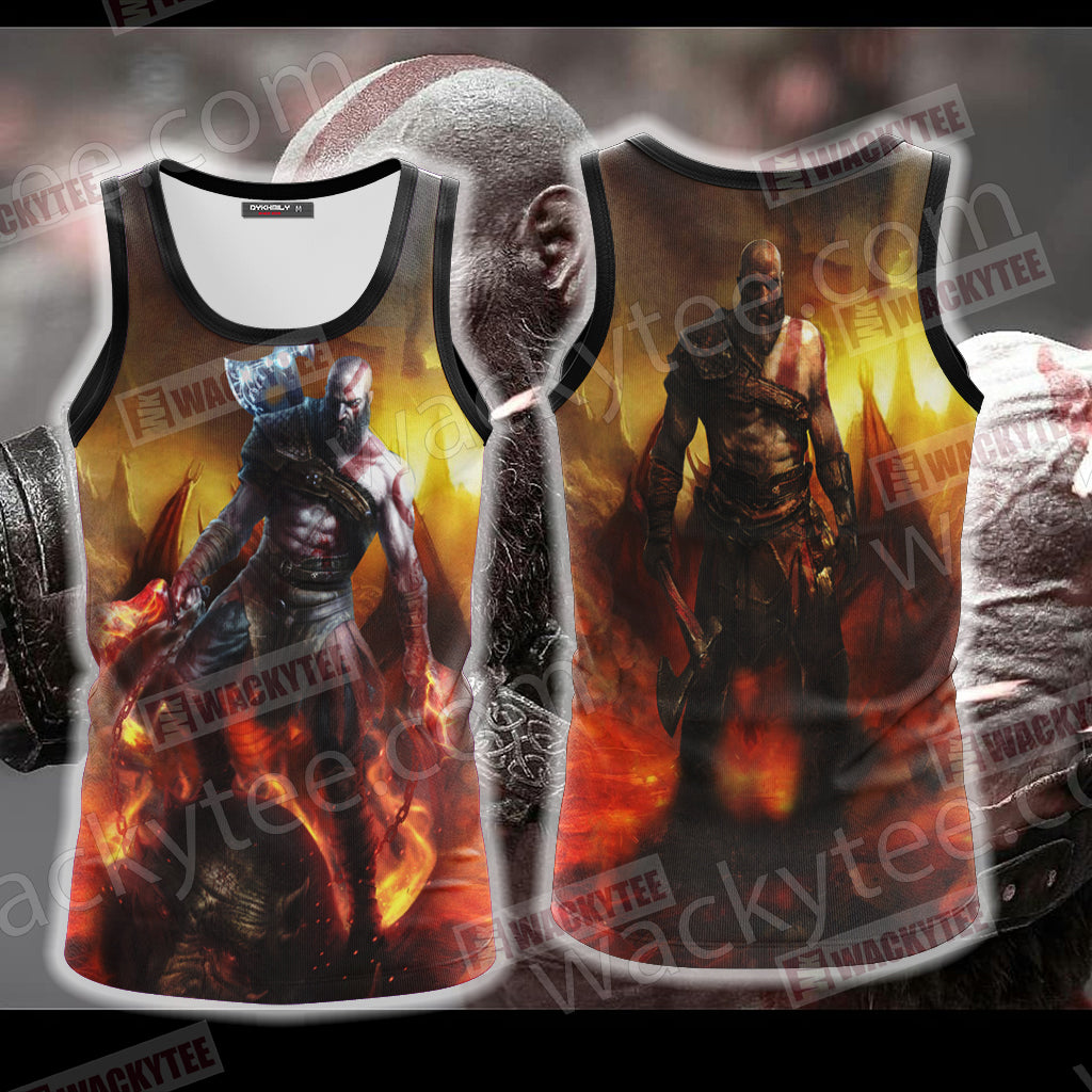 God Of War - Kratos Unisex 3D Tank Top