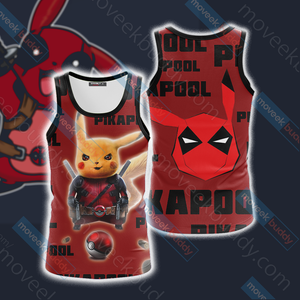 PikaPool Deadpool And Pikachu New Unisex 3D Tank Top