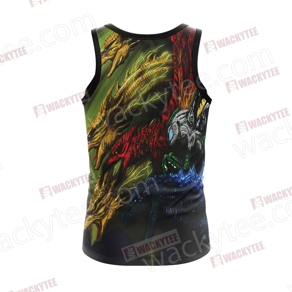 Godzilla King Of The Monsters New 3D Tank Top