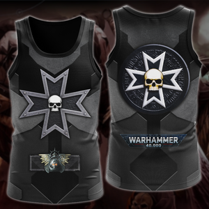 Warhammer 40K Black Templars Video Game All-Over T-shirt Hoodie Tank Top Hawaiian Shirt Beach Shorts Joggers Tank Top S 