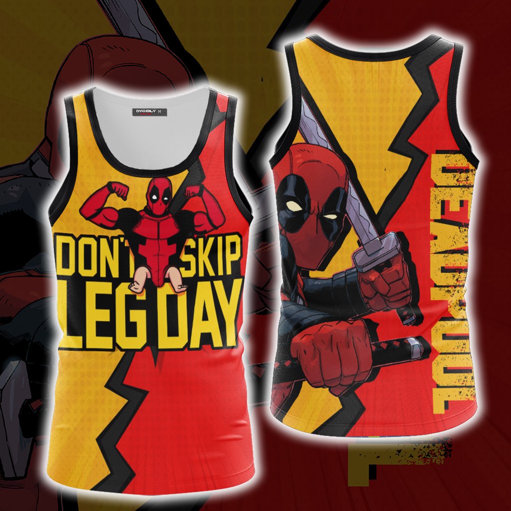 Deadpool - Gym Don't Skip Leg Day Unisex 3D Tank Top
