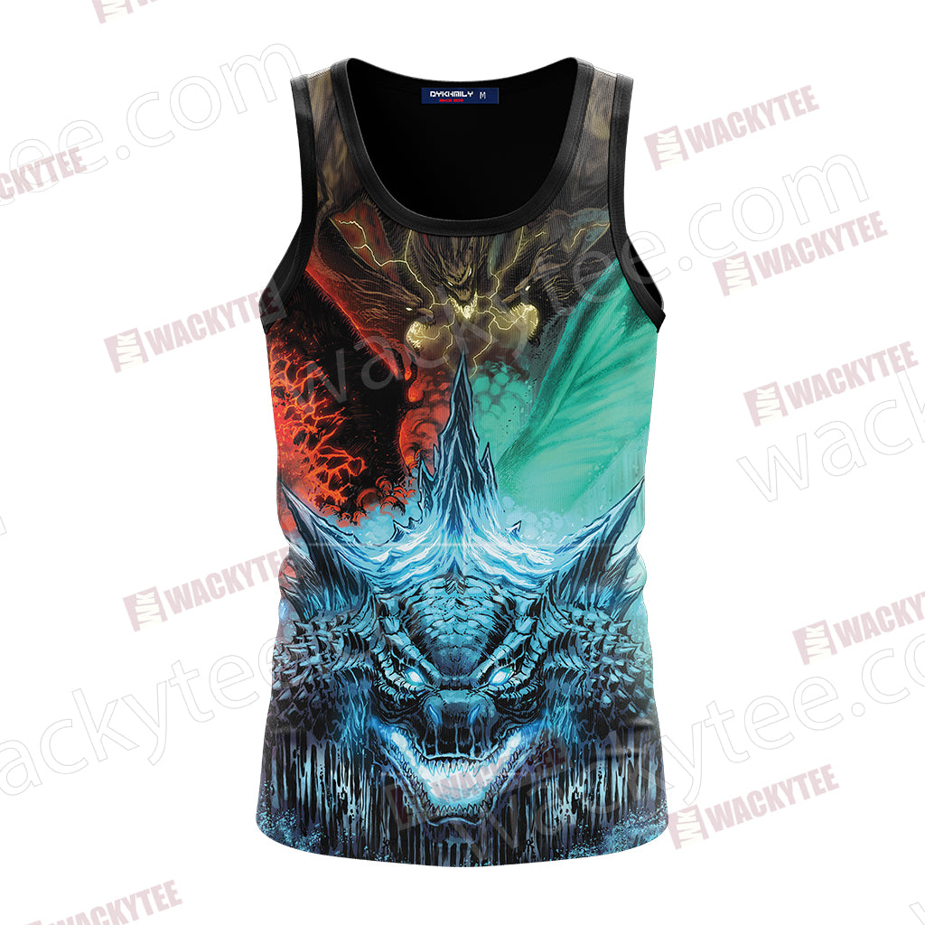 Godzilla King Of The Monsters New 3D Tank Top