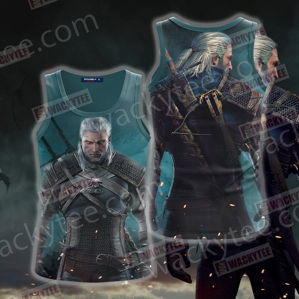 The Witcher: Wild Hunt Geralt of Rivia 3D tank Top