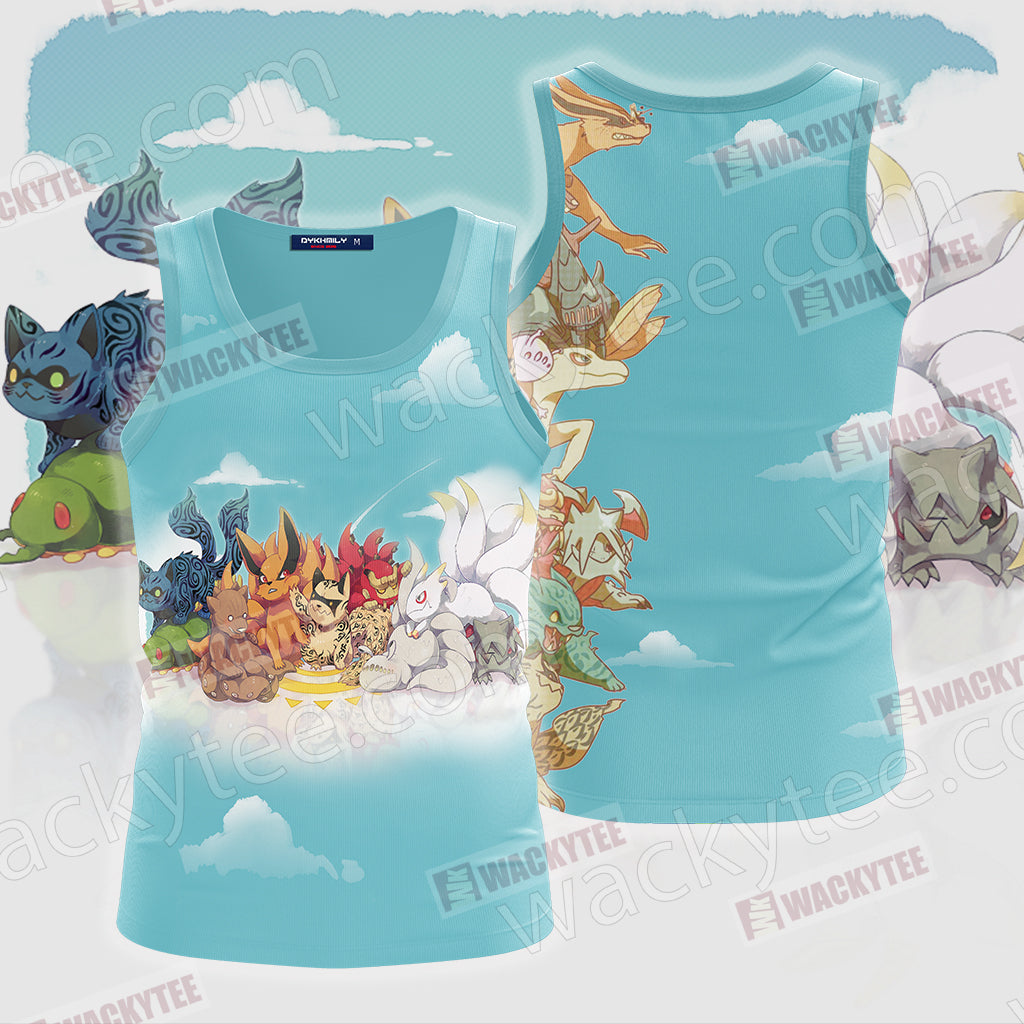 Naruto The Tailed Beasts Unisex 3D Tank Top