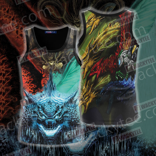 Godzilla King Of The Monsters New 3D Tank Top