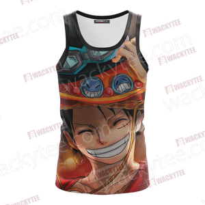 One Piece Luffy Ace Sabo Unisex 3D Tank Top