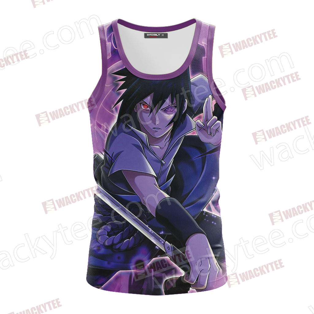 Naruto Uchiha Sasuke Unisex 3D Tank Top