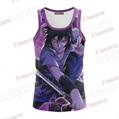 Naruto Uchiha Sasuke Unisex 3D Tank Top