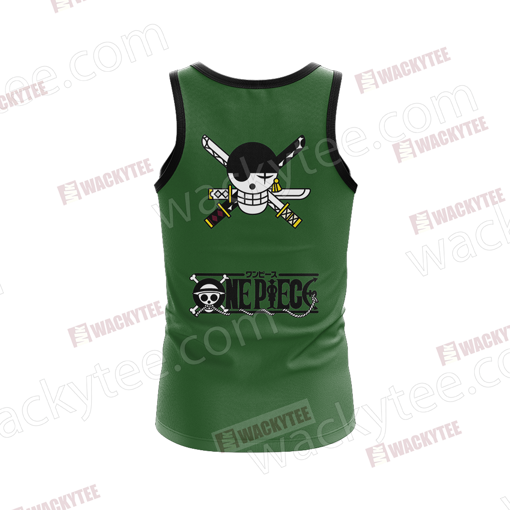 One Piece Roronoa Zoro Minimalist 3D Tank Top