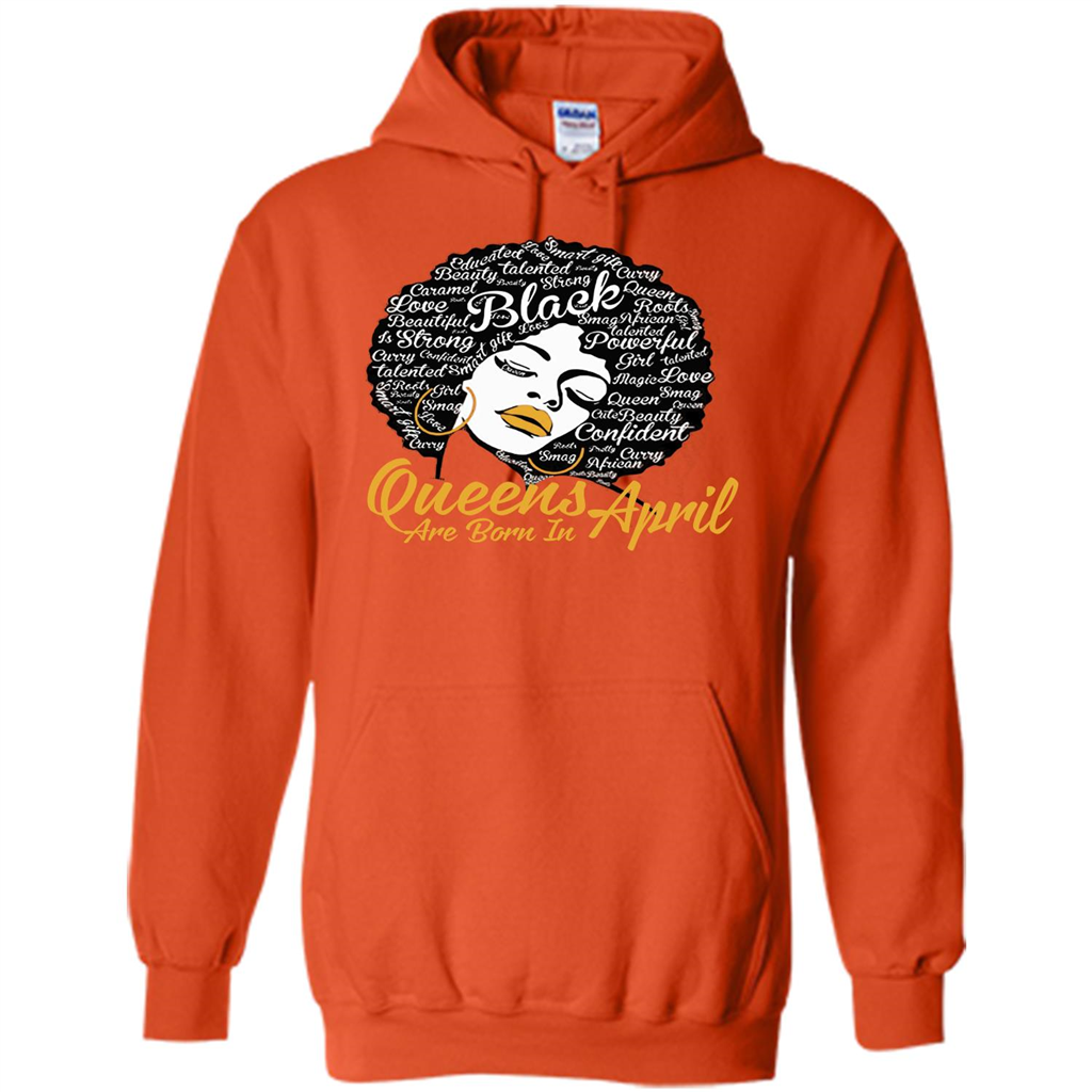 Queen Are Born In April T-shirt Orange