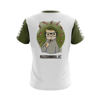 Hipster Cat Sushi Unisex 3D T-shirt