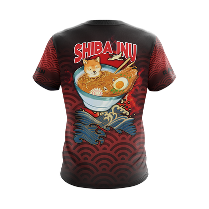 Shiba Inu and Ramen Japanese Style Unisex 3D T-shirt