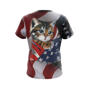 Patriotic Kitten Unisex 3D T-shirt