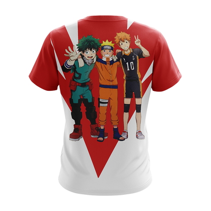 My hero academia x Naruto x Haikyuu Unisex 3D T-shirt
