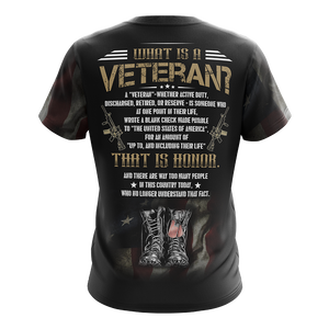 What is a veteran All Over Print T-shirt Zip Hoodie Pullover Hoodie