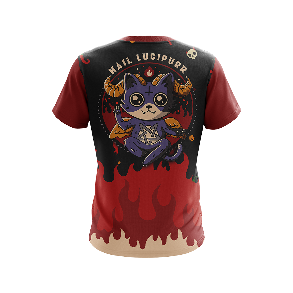 Hail Lucipurr Cat Unisex 3D T-shirt