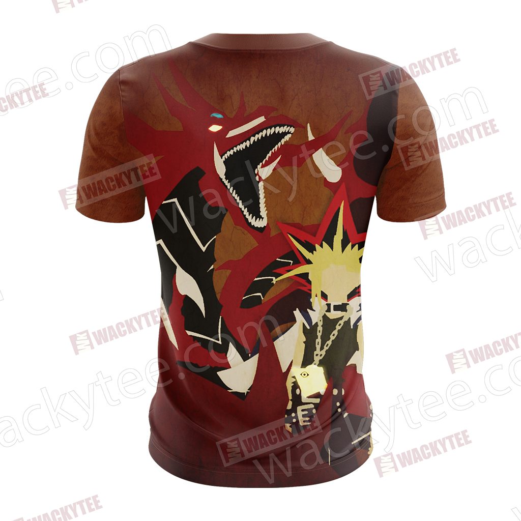 Yu Gi Oh! Yugi Muto And Slifer The Sky Dragon 3D T-shirt