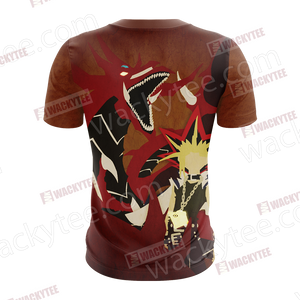 Yu Gi Oh! Yugi Muto And Slifer The Sky Dragon 3D T-shirt