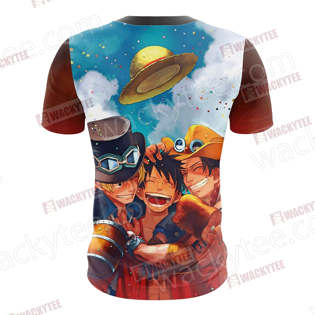 One Piece Luffy Ace Sabo Unisex 3D T-shirt