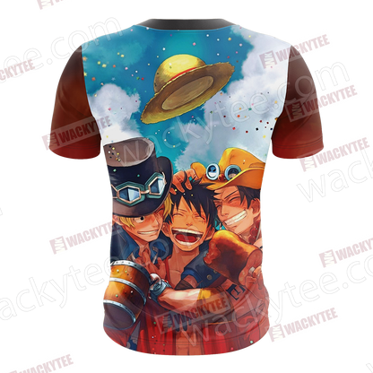 One Piece Luffy Ace Sabo Unisex 3D T-shirt
