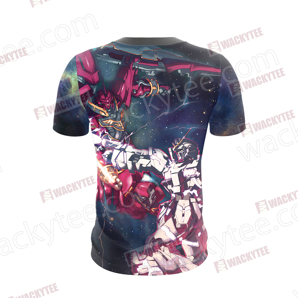 Mobile Suit Gundam Unicorn Gundam And Sinanju 3D T-shirt