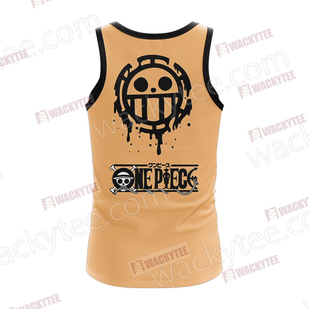 One Piece Trafalgar D. Water Law Minimalist 3D Tank Top