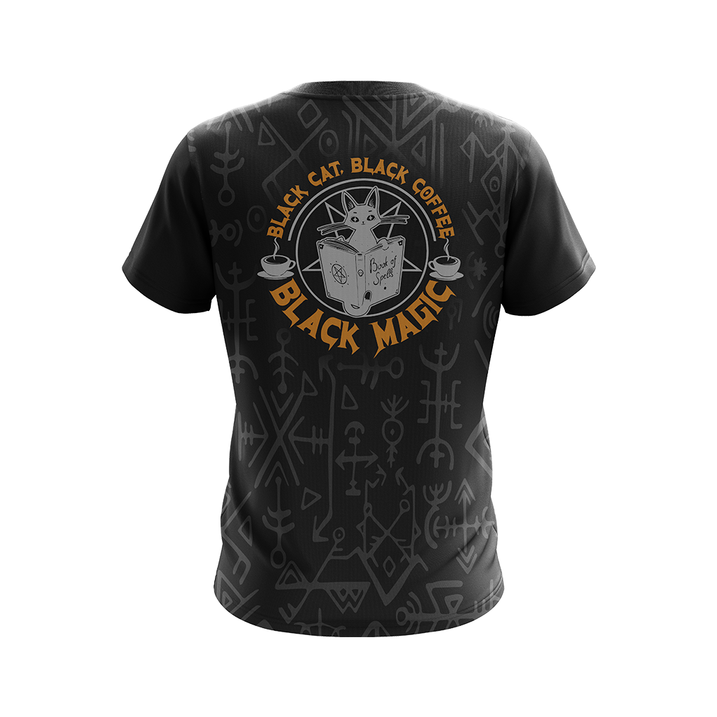 Black Coffee As Good As Black Magic Cat Unisex 3D T-shirt
