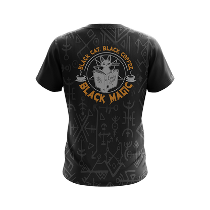 Black Coffee As Good As Black Magic Cat Unisex 3D T-shirt