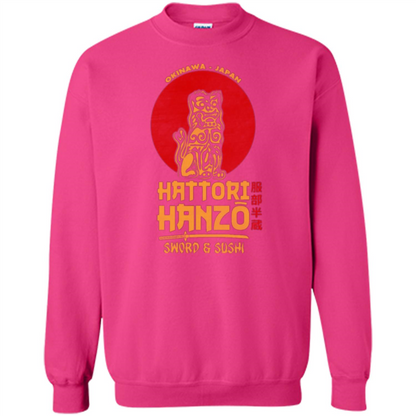 Hattori Hanzo Sword And Sushi T-shirt Heliconia