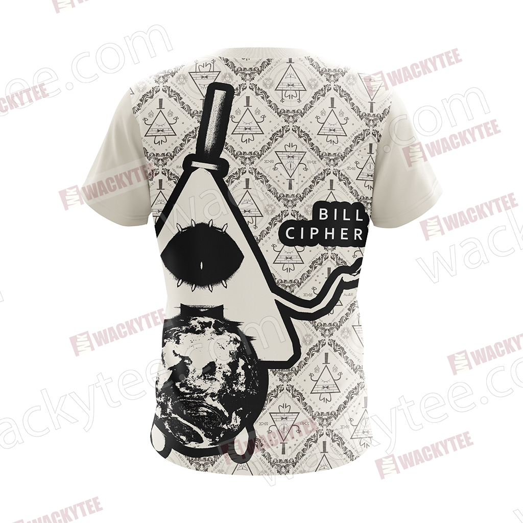 Gravity Falls - Bill Cipher Black And White Unisex 3D T-shirt