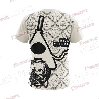 Gravity Falls - Bill Cipher Black And White Unisex 3D T-shirt