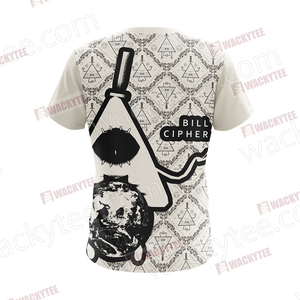 Gravity Falls - Bill Cipher Black And White Unisex 3D T-shirt