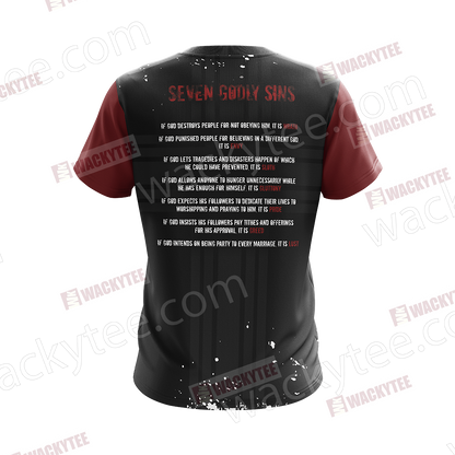 Christian - Seven Godly Sins Unisex 3D T-shirt
