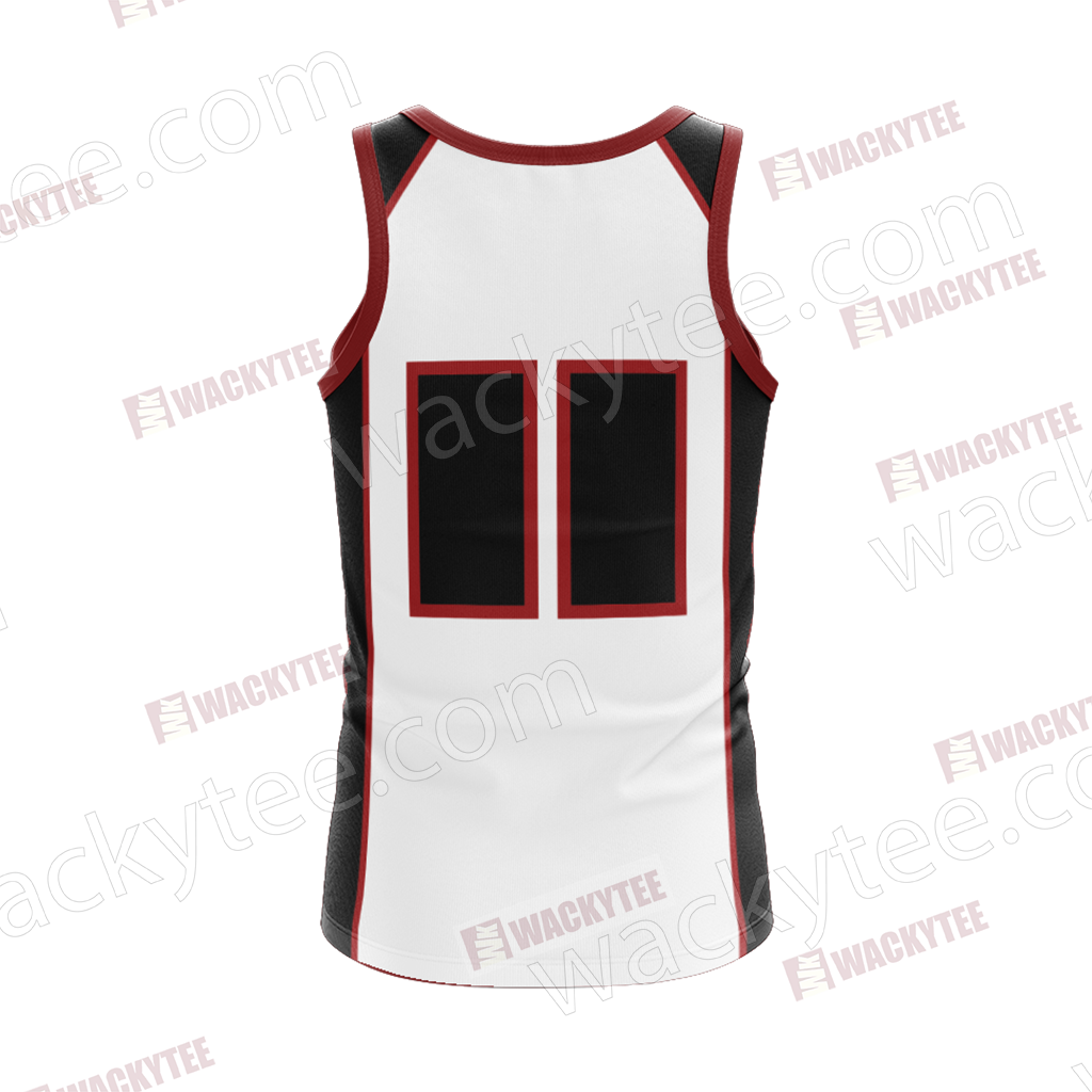 Kuroko's Basketball - Seirin - White Customized Number Unisex 3D Tank Top