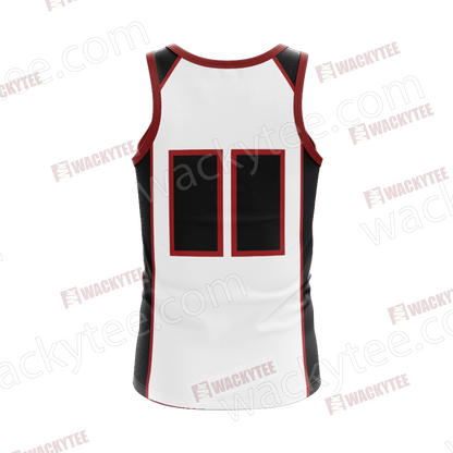 Kuroko's Basketball - Seirin - White Customized Number Unisex 3D Tank Top