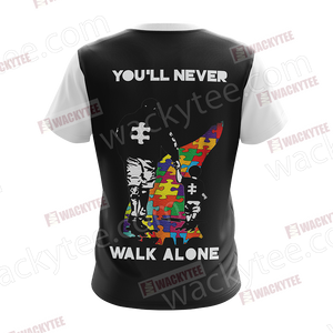 Autism It's Okay To Be Different You're Never Walk Alone Unisex 3D T-shirt