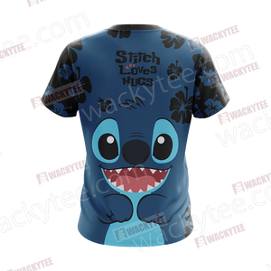 Stitch Loves Hugs Free Hugs Unisex 3D T-shirt