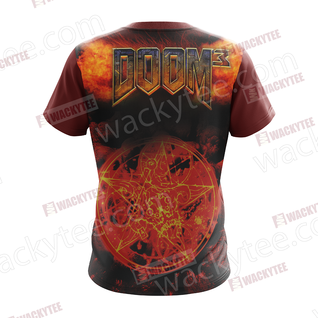 Doom 3 - Pentagram Unisex 3D T-shirt