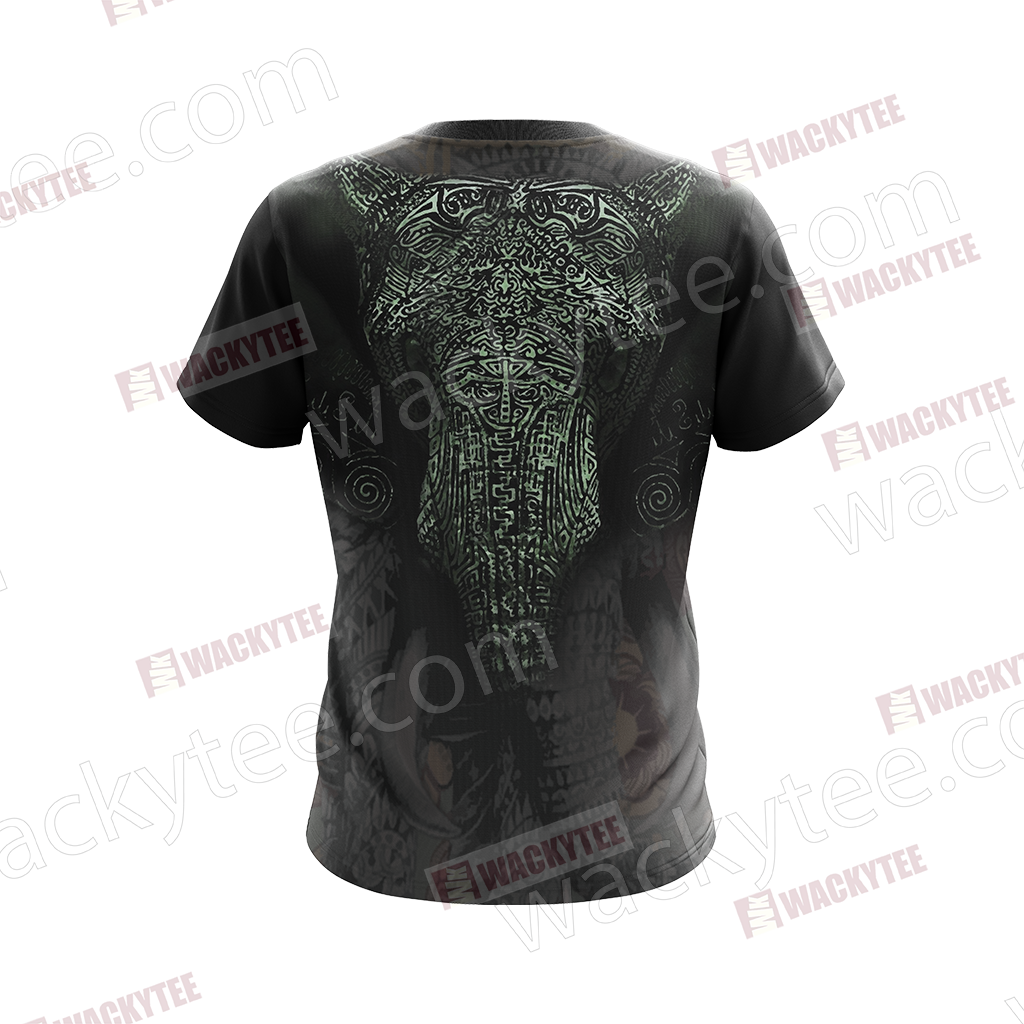 Hipster Elephant Unisex 3D T-shirt