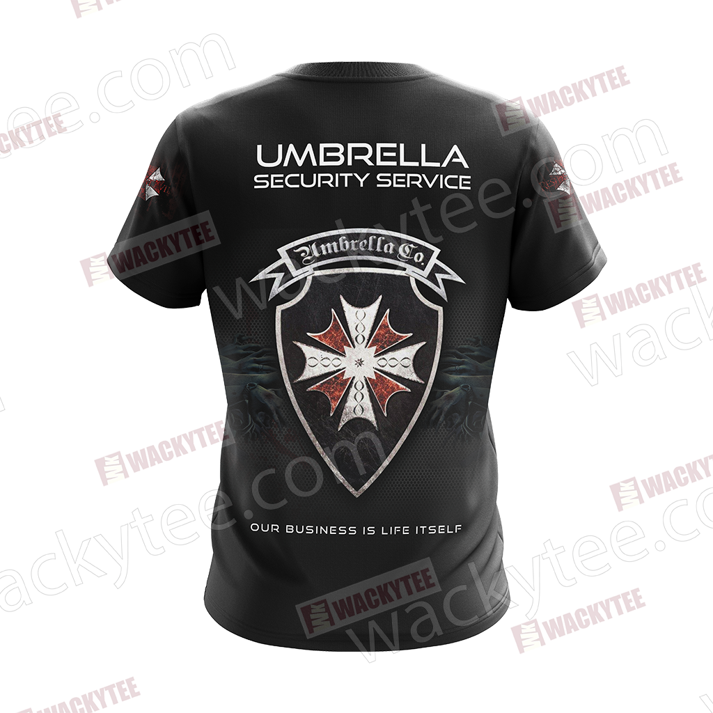 Resident Evil Umbrella Security Service (USS) Unisex 3D T-shirt