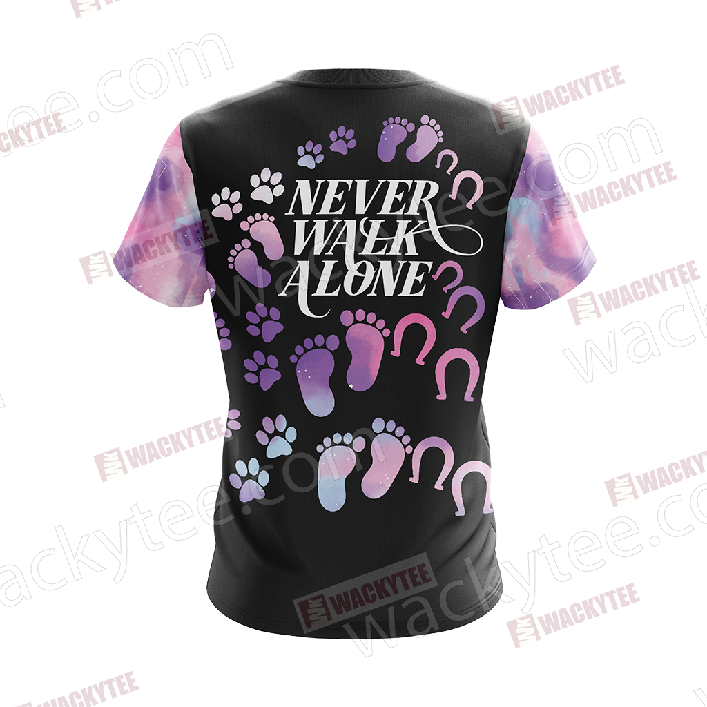 Never Walk Alone Dog and Horse Unisex 3D T-shirt