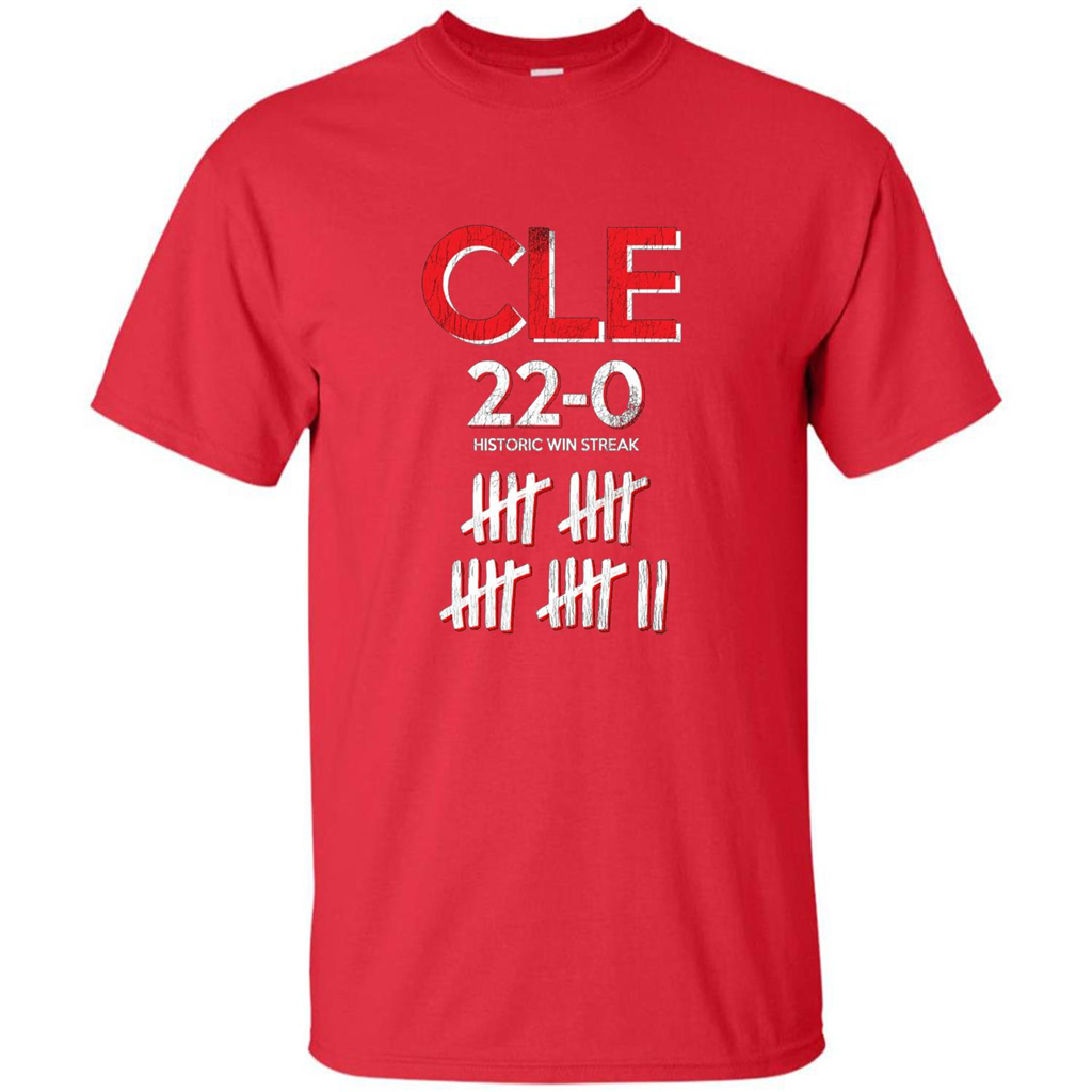 Baseball T-shirt Historic Win Streak 22-0 T-Shirt Red
