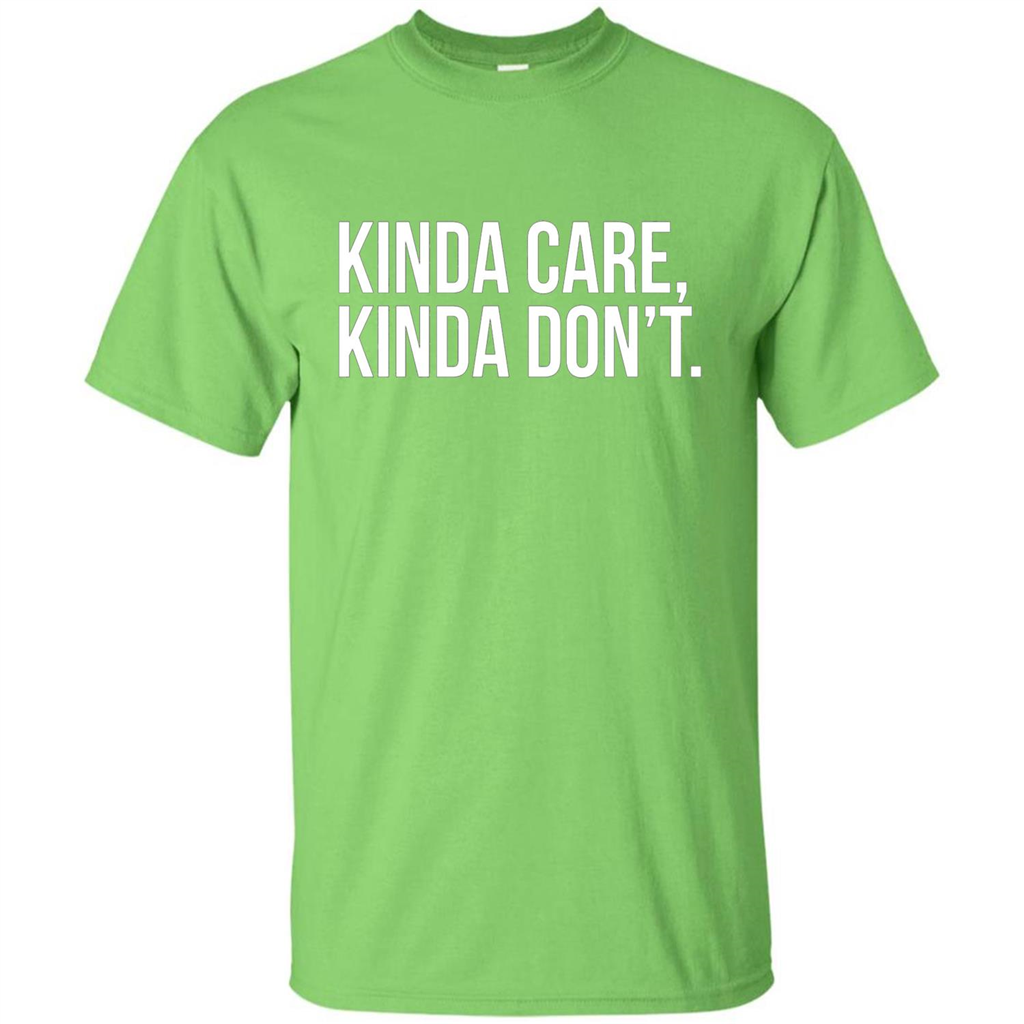 Kinda Care Kinda Don't T-shirt Lime