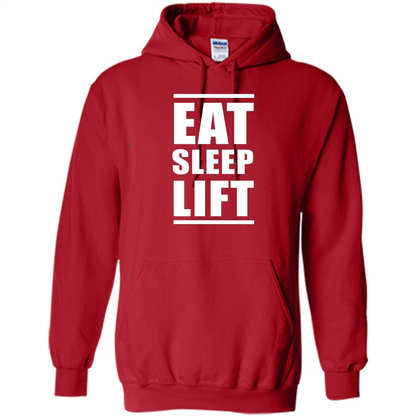 Mens Eat Sleep Lift T-shirt Red