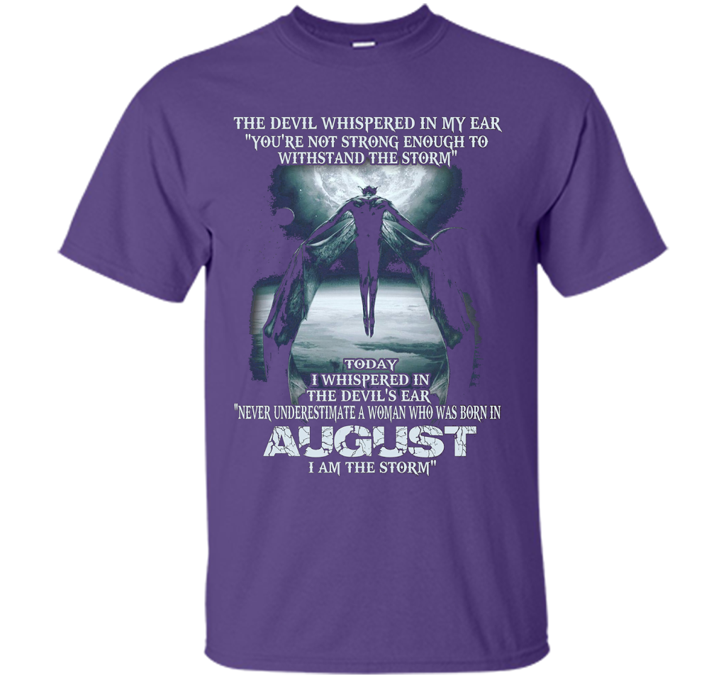 The Devil Born In August The Storm T-shirt Purple